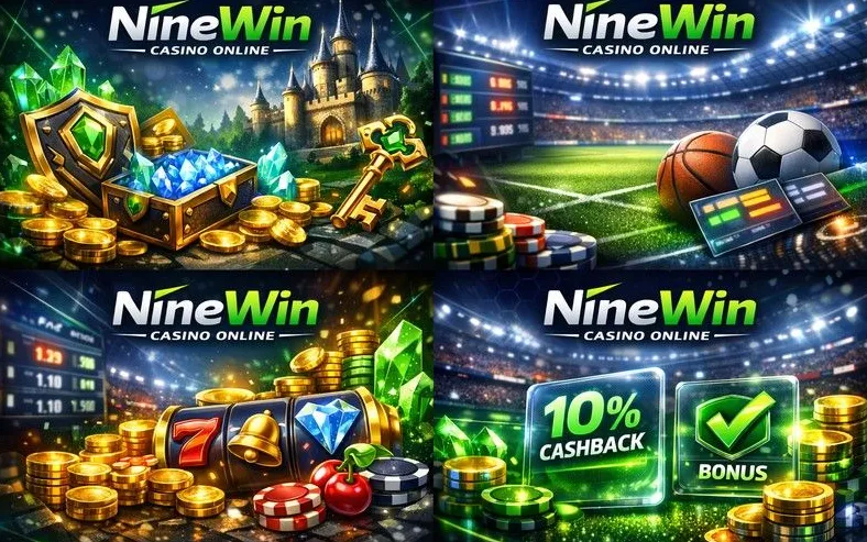NineWin Casino home page hero banner